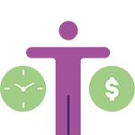 Graduate pay icon