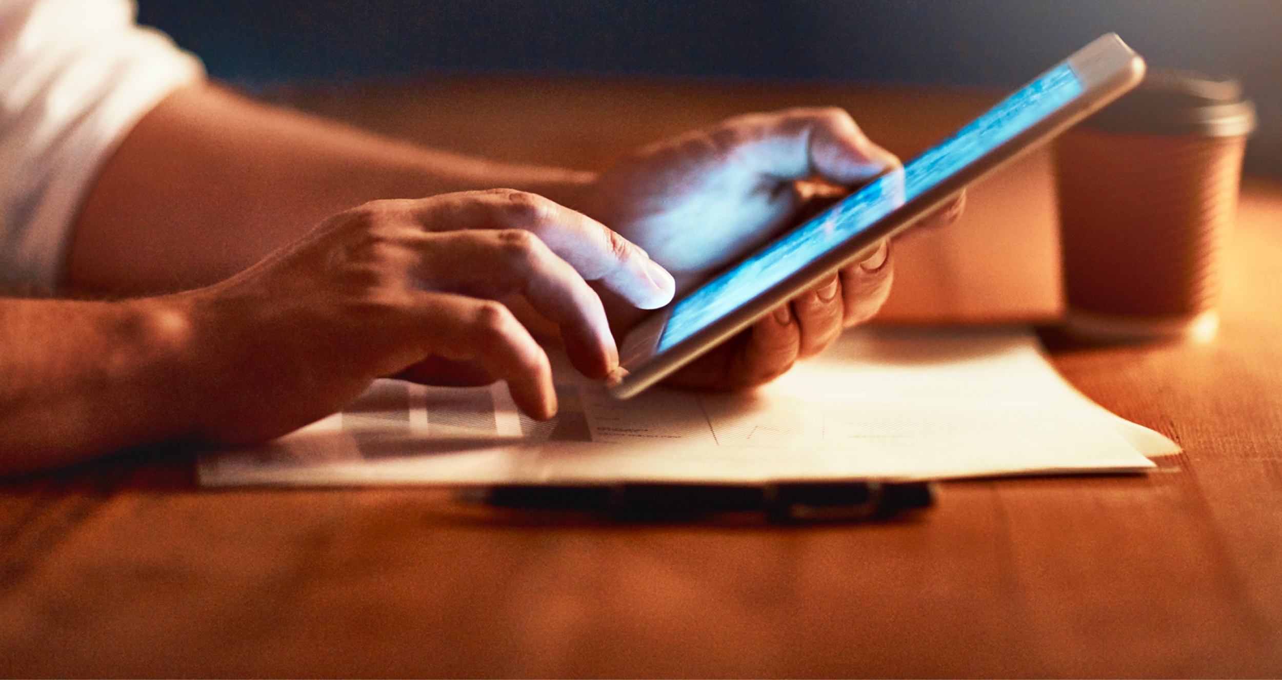 Person holding mobile phone