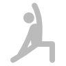 Icon showing someone stretching their body