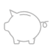 Icon showing a piggybank